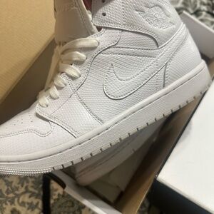 Nike All-White Textured High-Tops